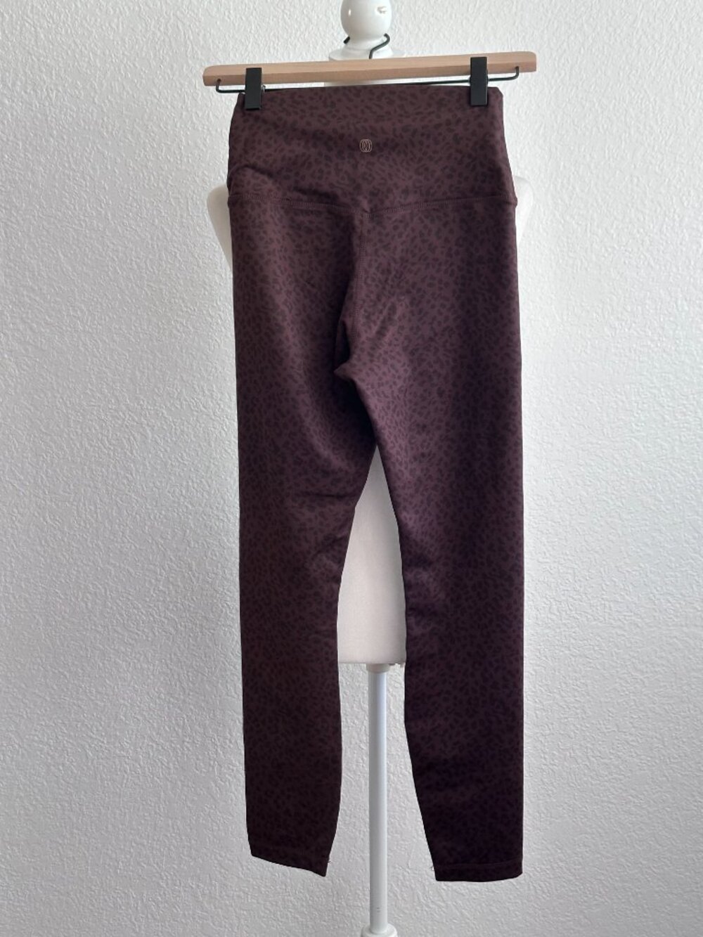 Balance Collection Leopard Print Leggings | High Waisted Burgundy | Size Small - Picture 5 of 6